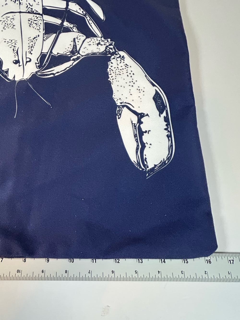 Society6 Navy Blue and White Lobster Accent Pillow Cover - Picture 6 of 7